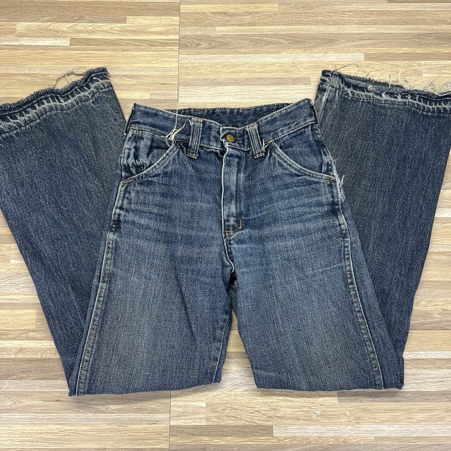 Vintage ELY Jeans Size 22x27 Destroyed Zipper Needs Work - M195