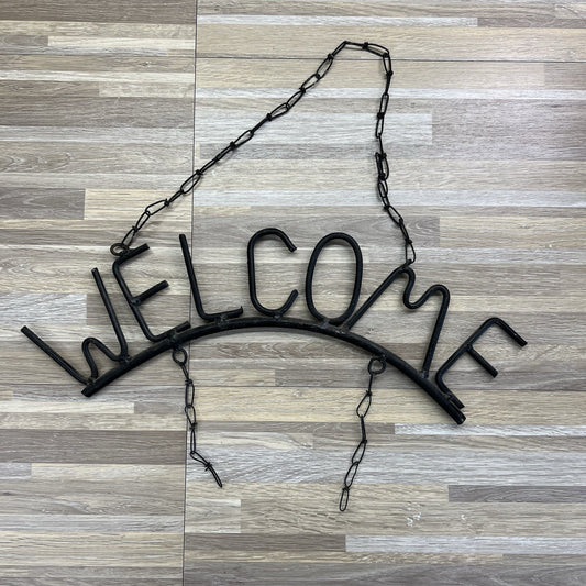 Vintage Welcome Sign Welded Metal Sign Handmade Sign Holder - JL455