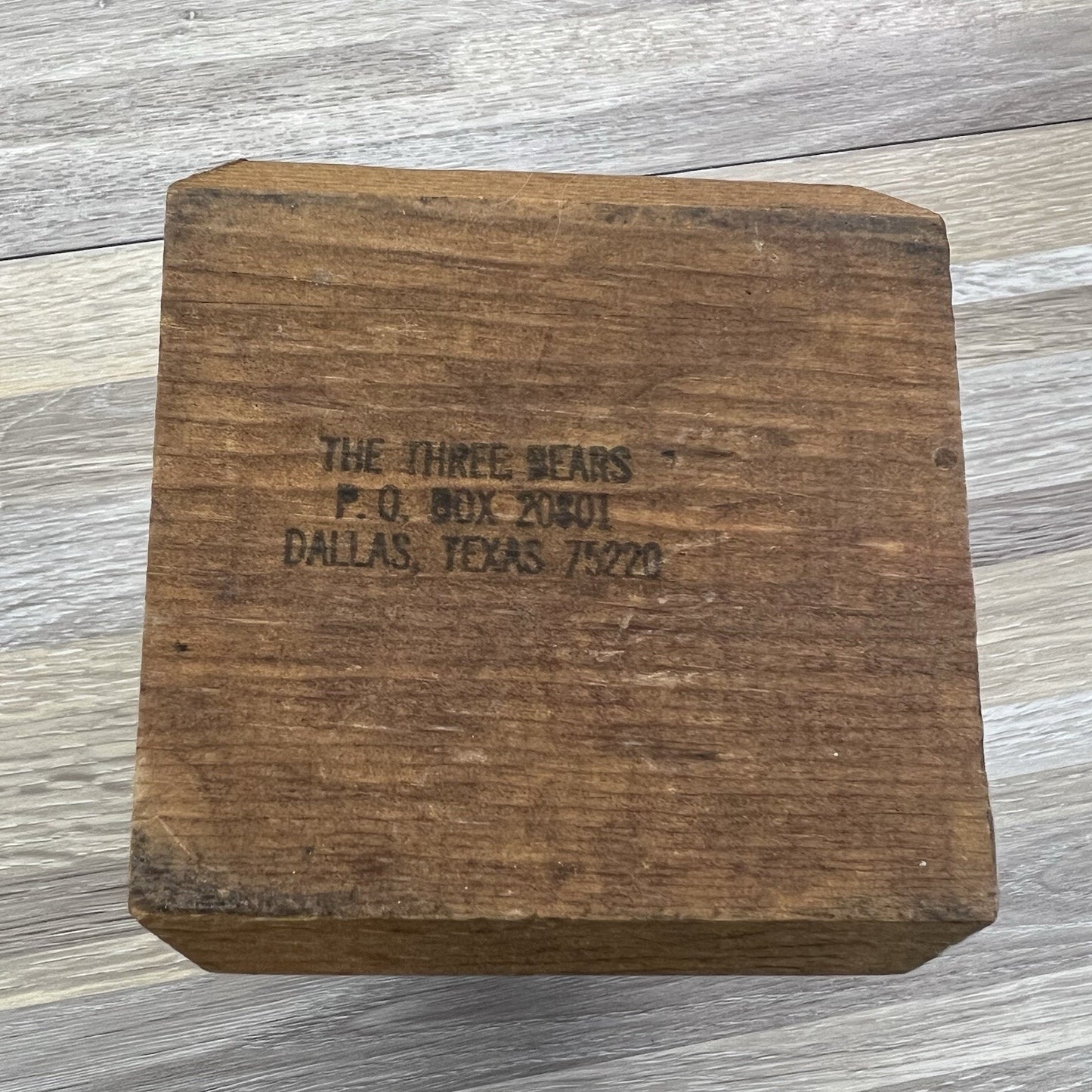 VTG 70s Koala Bear Candle Holder Wood Glass Three Bears Dallas Texas - 2S613