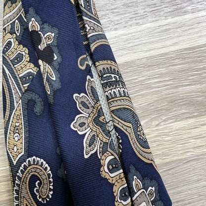Balancine Tie Mickey Mouse Disney Paisley Silk 4 Vintage Blue Necktie - JL499