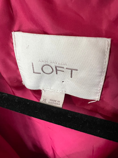 Ann Taylor LOFT pink puffer jacket size XL super soft