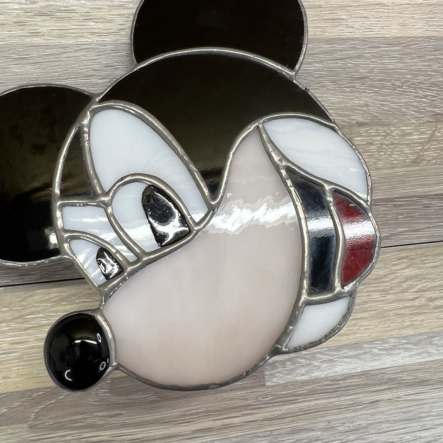 VTG Mickey Mouse Stained Glass Night Light Cover Disney - 1O637