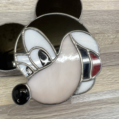VTG Mickey Mouse Stained Glass Night Light Cover Disney - 1O637