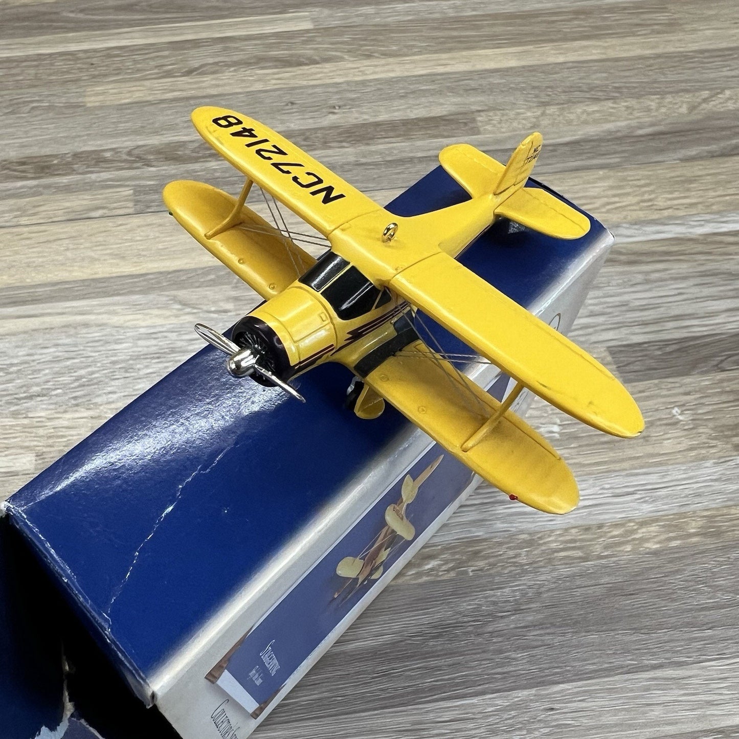 2002 Staggerwing Airplane Hallmark Sky's The Limit Series Ornament - A123