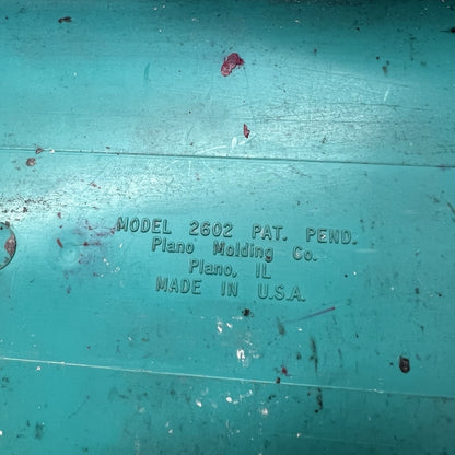 Vtg Caboodles Teal Blue Makeup Hair Storage Travel Train Case #2602 - 3D690