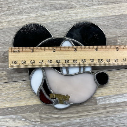 VTG Mickey Mouse Stained Glass Night Light Cover Disney - 1O637