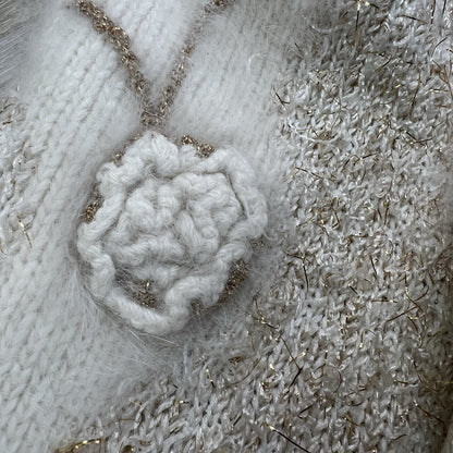 VTG Ines de La Fressange Women's Cowl Neck Sweater Wool Angora Size M - JN318