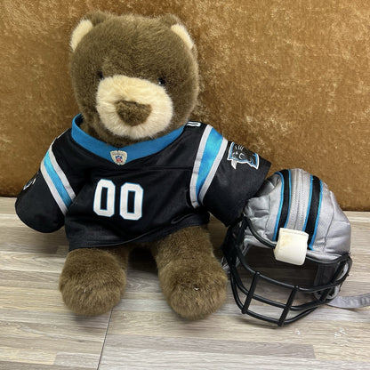 VTG Build A Bear Carolina Panthers Teddy Bear Jersey Helmet - JL380