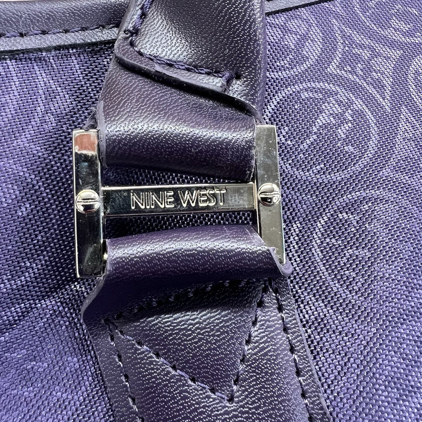 Nine West Large Plum Purple Tote Bag Laptop Bag Luggage VGUC - JL506