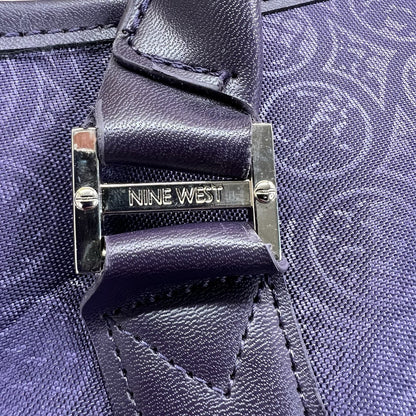 Nine West Large Plum Purple Tote Bag Laptop Bag Luggage VGUC - JL506
