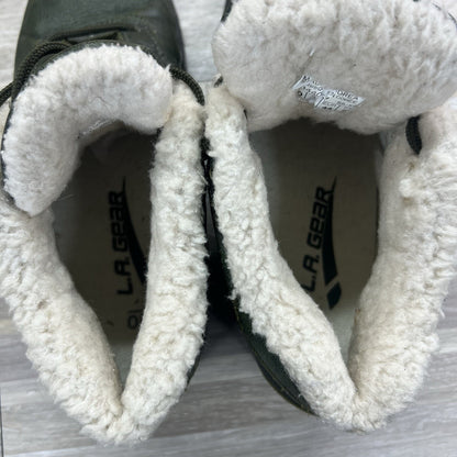VTG 1991 LA Gear 43440LV Green Shoes Size 10 Boots Fur Lined - 12S575