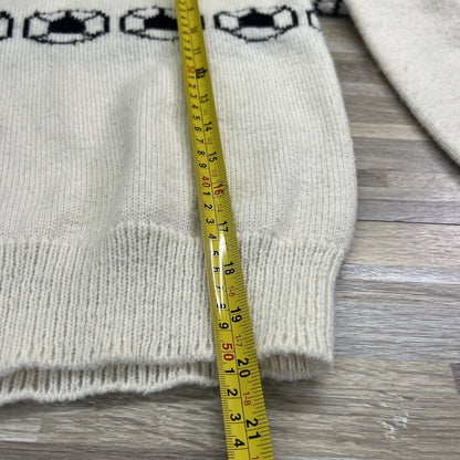 VTG Handmade Kids Soccer Ball Sweater 5T-6T Made In USA - 4S573