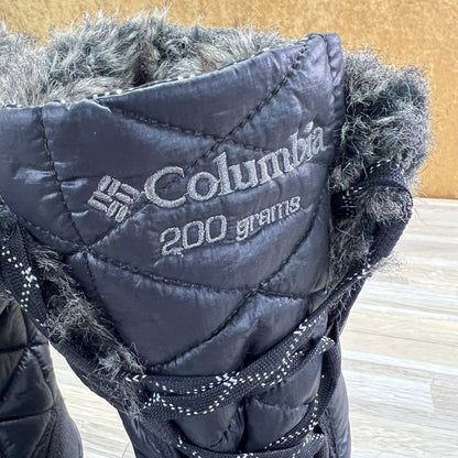 Columbia Quilted 200 gram Fur waterproof Black Winter Boot Womens 10 - JL508