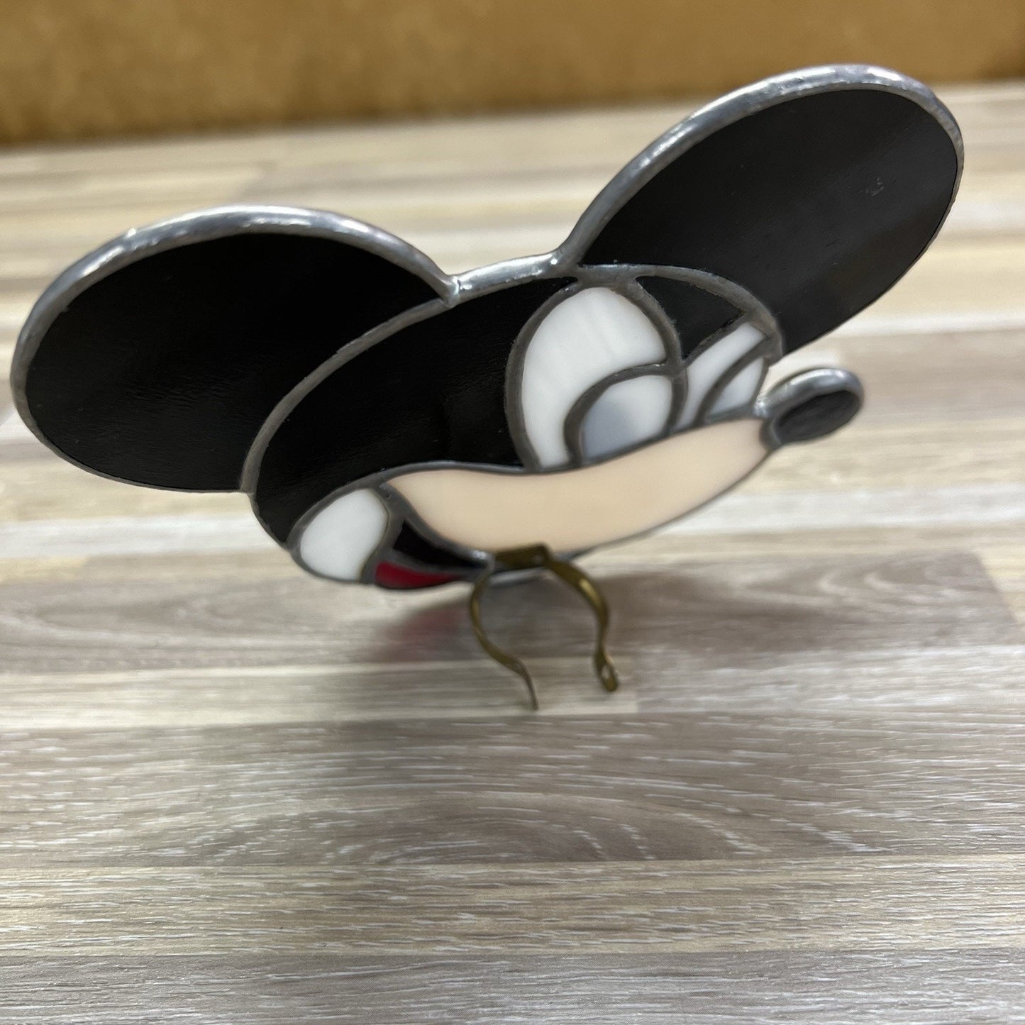 VTG Mickey Mouse Stained Glass Night Light Cover Disney - 1O637