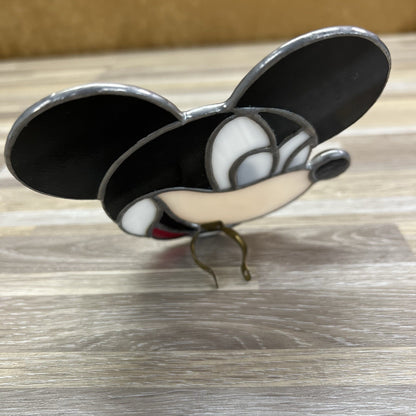 VTG Mickey Mouse Stained Glass Night Light Cover Disney - 1O637