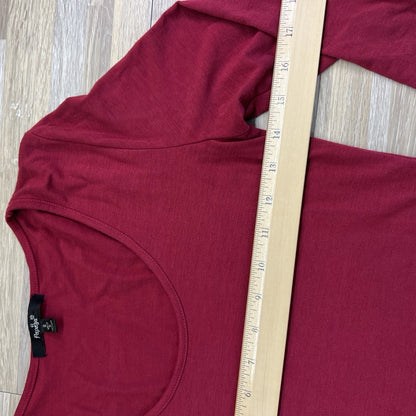 Papaya Black Stretch Dress Size S Bodycon Maroon - JN303