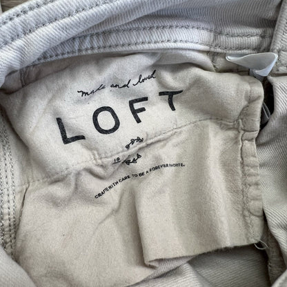 Made And Loved LOFT High Waist Slim Wide Leg Beige Pants Size 6/28 - JN333