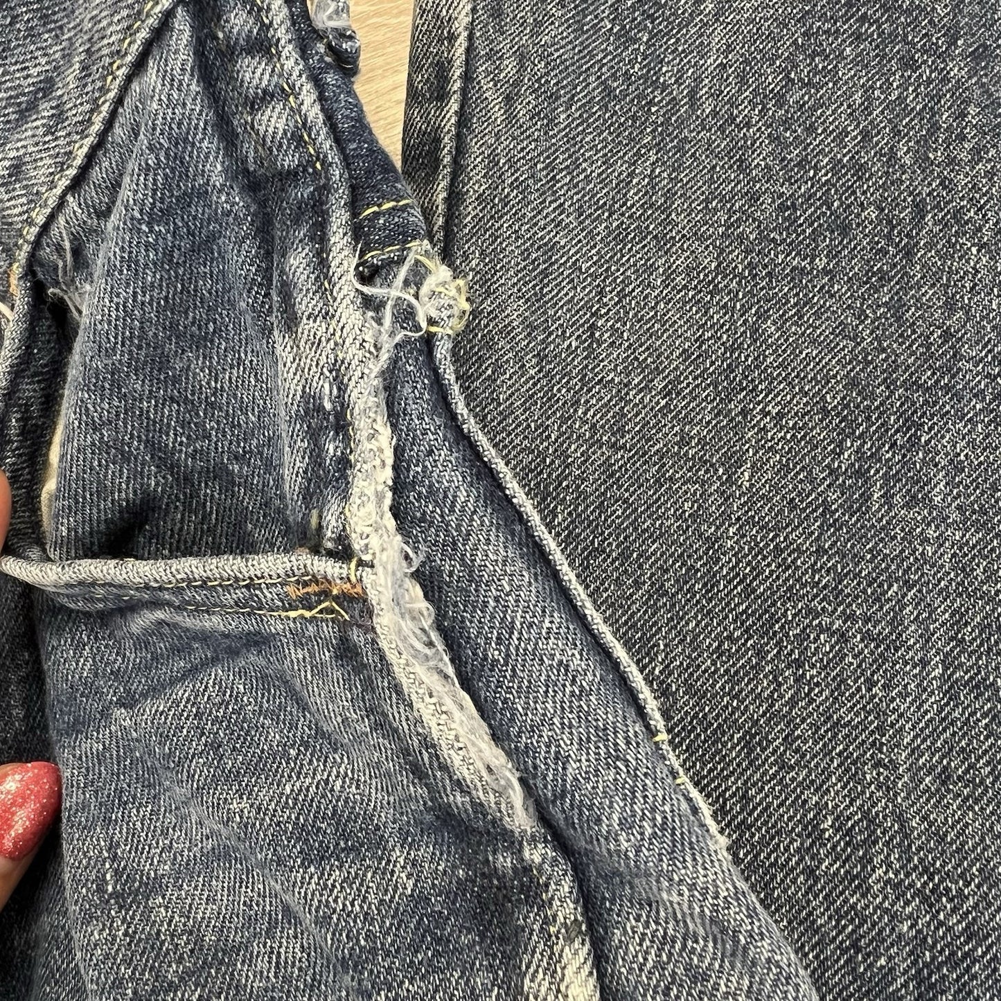 Vintage ELY Jeans Size 22x27 Destroyed Zipper Needs Work - M195