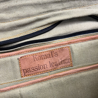 Komal's Passion Leather Messenger Bag Buckle Closure Vintage Brown - JL403