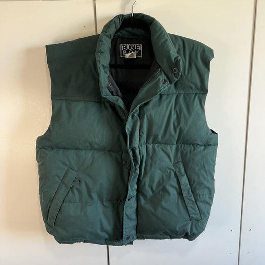 VTG Bugle Boy Down Feather Puffer Vest Green Men’s Size Large - 4S608