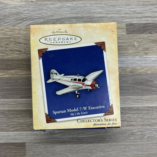 Hallmark 2004 Skys The Limit 8th Spartan Model 7-W Executive Ornament Plane-A119