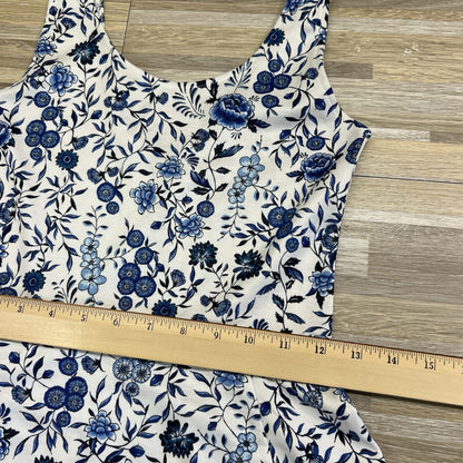H&M Divided Blue White Floral Sundress Size 4 - JN304