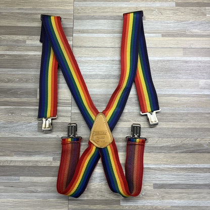 SIERRA Top Grain Cow Hide Suspenders Rainbow NO. S110 VTG Pride Gear - JL512