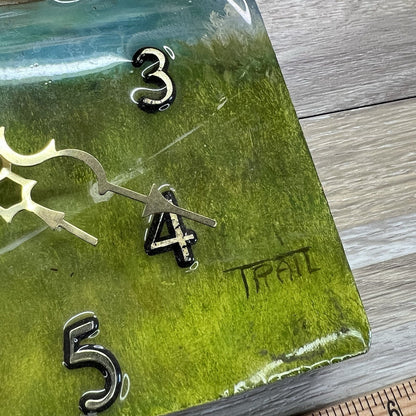 VTG Idaho Golf Clock Handmade In USA Quartz Wall Clock 10” Untested - 2O651