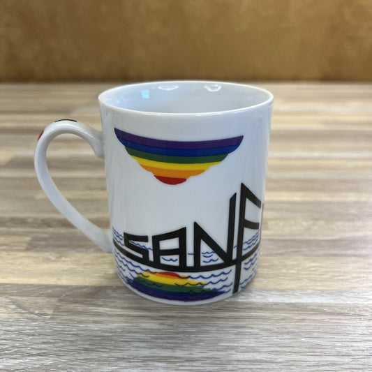 Vintage 1981 Takahashi San Francisco Rainbow Coffee Mug Pride - M193