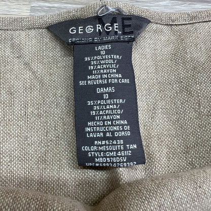 George Pleated Pencil Wool Skirt Size 10 - JN276