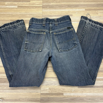 Vintage ELY Jeans Size 22x27 Destroyed Zipper Needs Work - M195