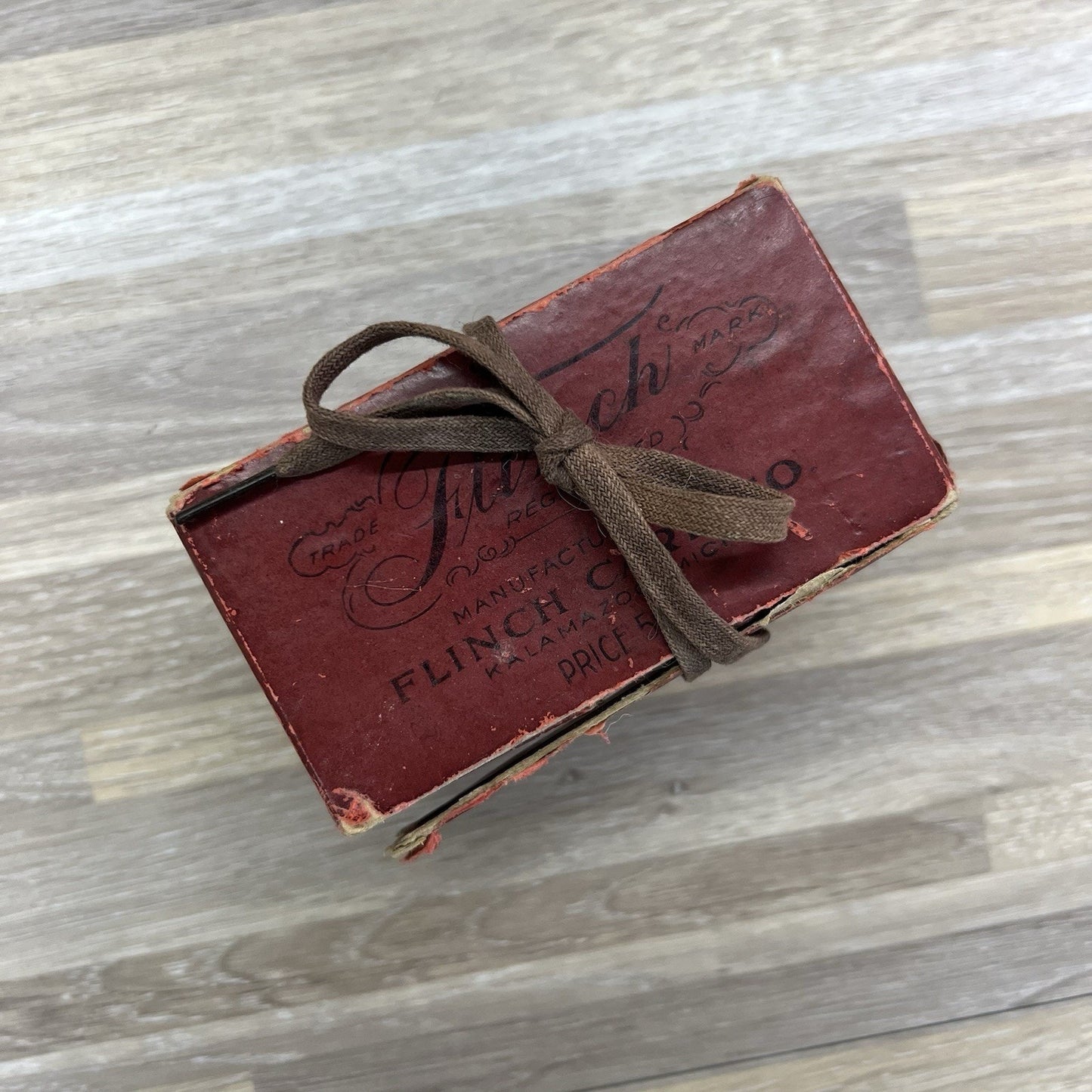 VTG 1913 Flinch Card Game w/Original Box & Instructions - Flinch Card Co - D689