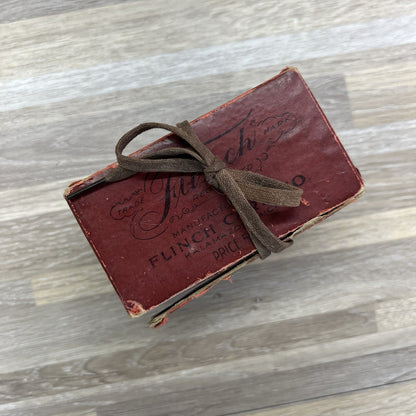 VTG 1913 Flinch Card Game w/Original Box & Instructions - Flinch Card Co - D689