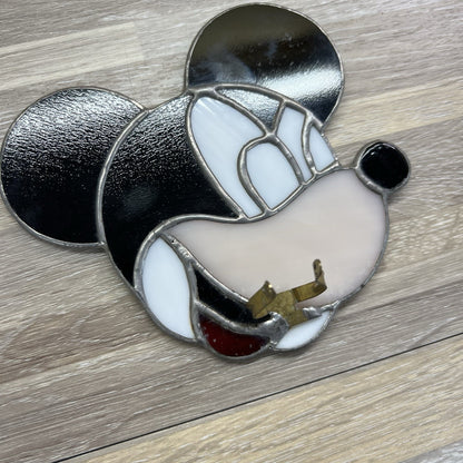 VTG Mickey Mouse Stained Glass Night Light Cover Disney - 1O637