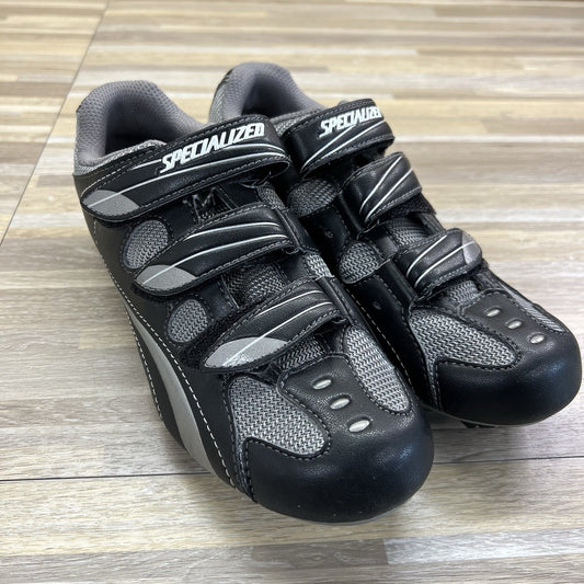 NWOT Specialized Spirita RD Women Cycling Shoes Size 7 Black Grey Clip On -8O645