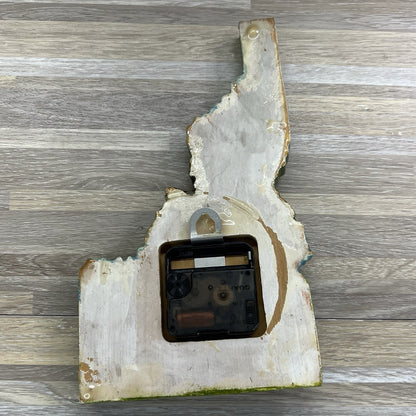 VTG Idaho Golf Clock Handmade In USA Quartz Wall Clock 10” Untested - 2O651