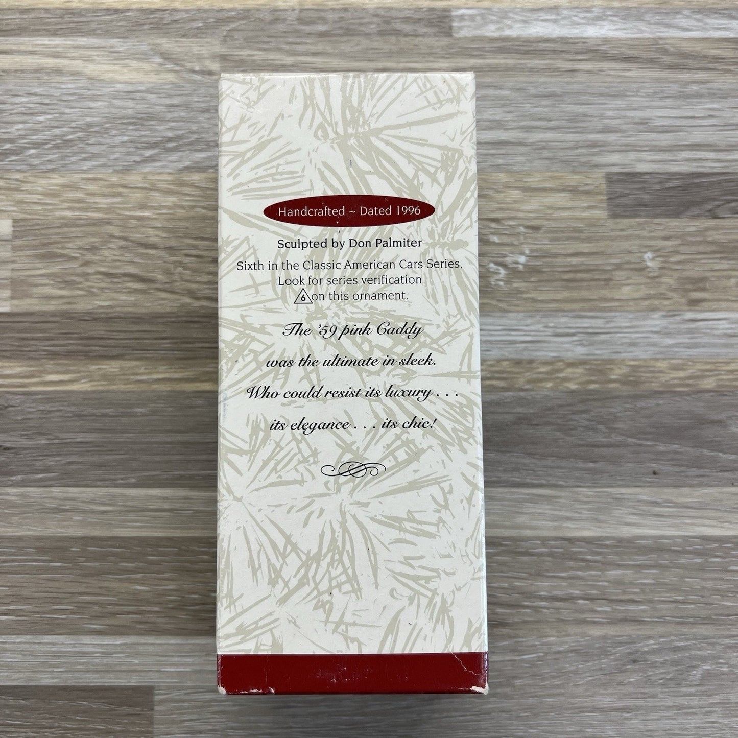 1996 Hallmark Keepsake Ornament Car 1959 Cadillac DeVille #6 Series Pink - M172