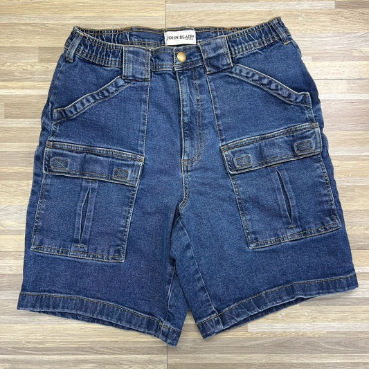 John Blair Y2K Flat Cargo Denim Shorts Hiking Shorts Size 32 - JL361
