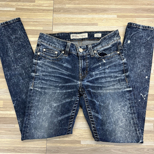 Buckle BKE Payton Ankle Skinny Jeans Women Size 29L Dark Blue Distressed - N675