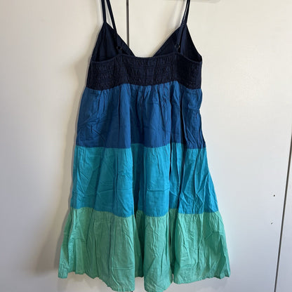 New York & Company Women's Blue V-Neck Sleeveless Shift Dress Small - JL399