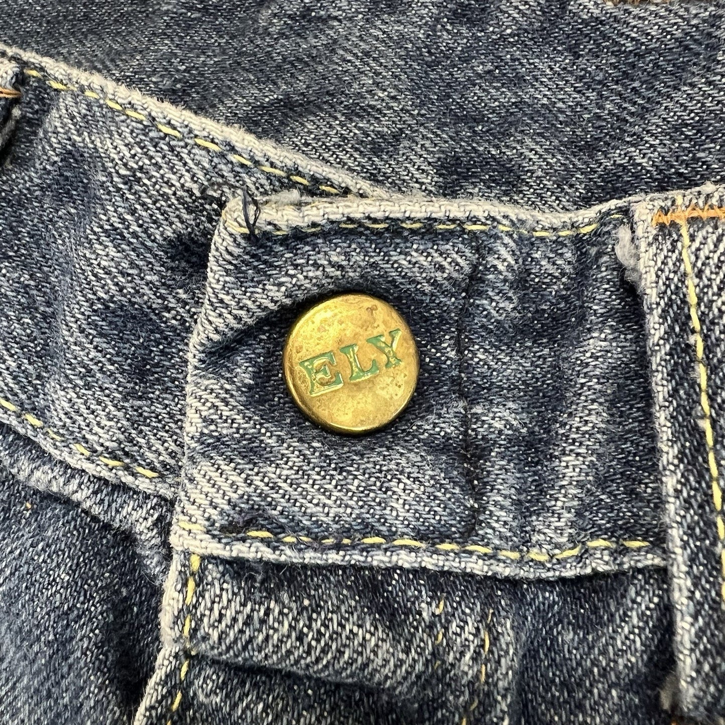 Vintage ELY Jeans Size 22x27 Destroyed Zipper Needs Work - M195