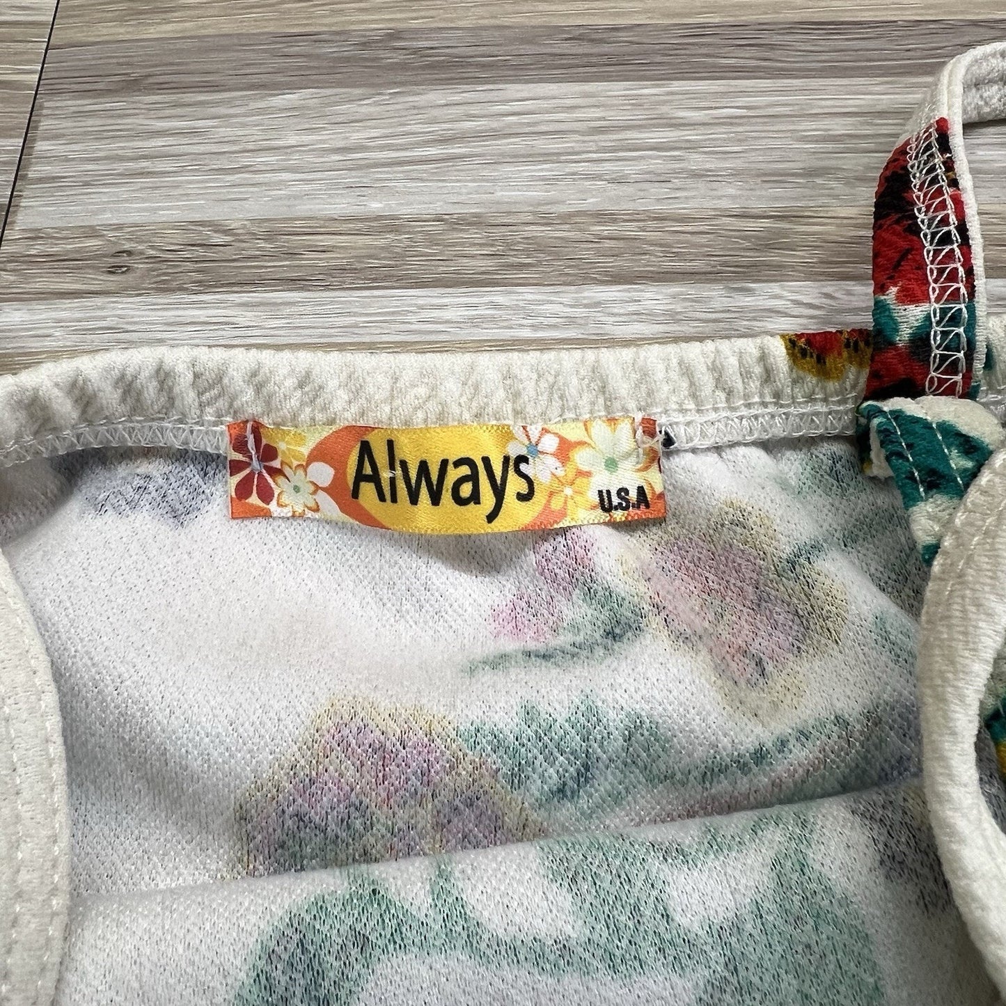 Always USA Floral Spandex Summer Dress Size M - JN301