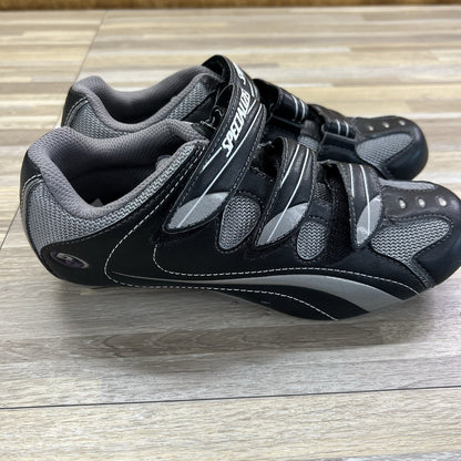 NWOT Specialized Spirita RD Women Cycling Shoes Size 7 Black Grey Clip On -8O645