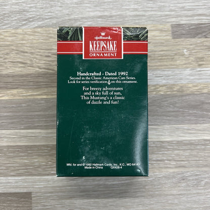 1992 Hallmark Keepsake Ornament 1966 Ford Mustang Car #2 In Series - M156