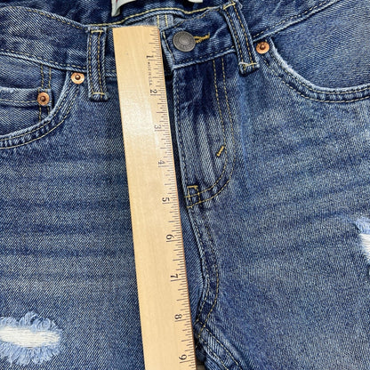 Levi’s 511 Slim Fit Kids Size 8 Distressed Denim Shorts Dark Adjustable - JL498