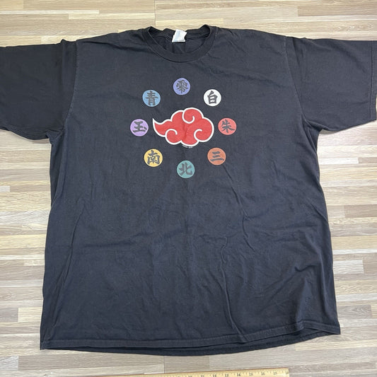 Rare VTG Naruto Akatsuki 2002 Logo Anime Shirt Size 2XL - JN335