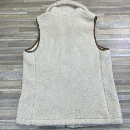 Chaps Women’s Sherpa Fleece Vest Beige Size Large - JN316