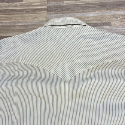 VTG Ruddock Pearl Snap Shirt 16.5 Extra Long Tail Western Short Sleeve - M201