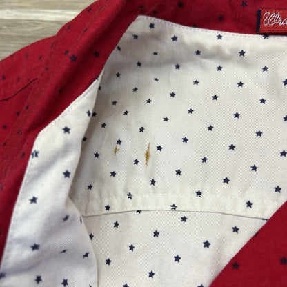 Vintage Wrangler Women’s Reversible Vest Red White Stars Fourth July Sz M - M197