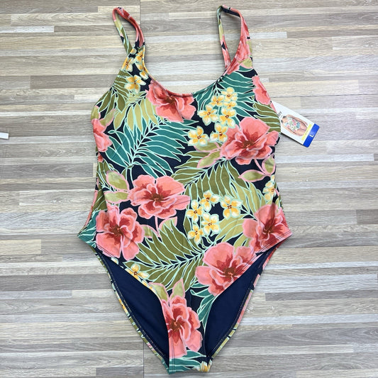 NWT Hurley Women’s Hawaiian One Piece Swimsuit Size L - JN325